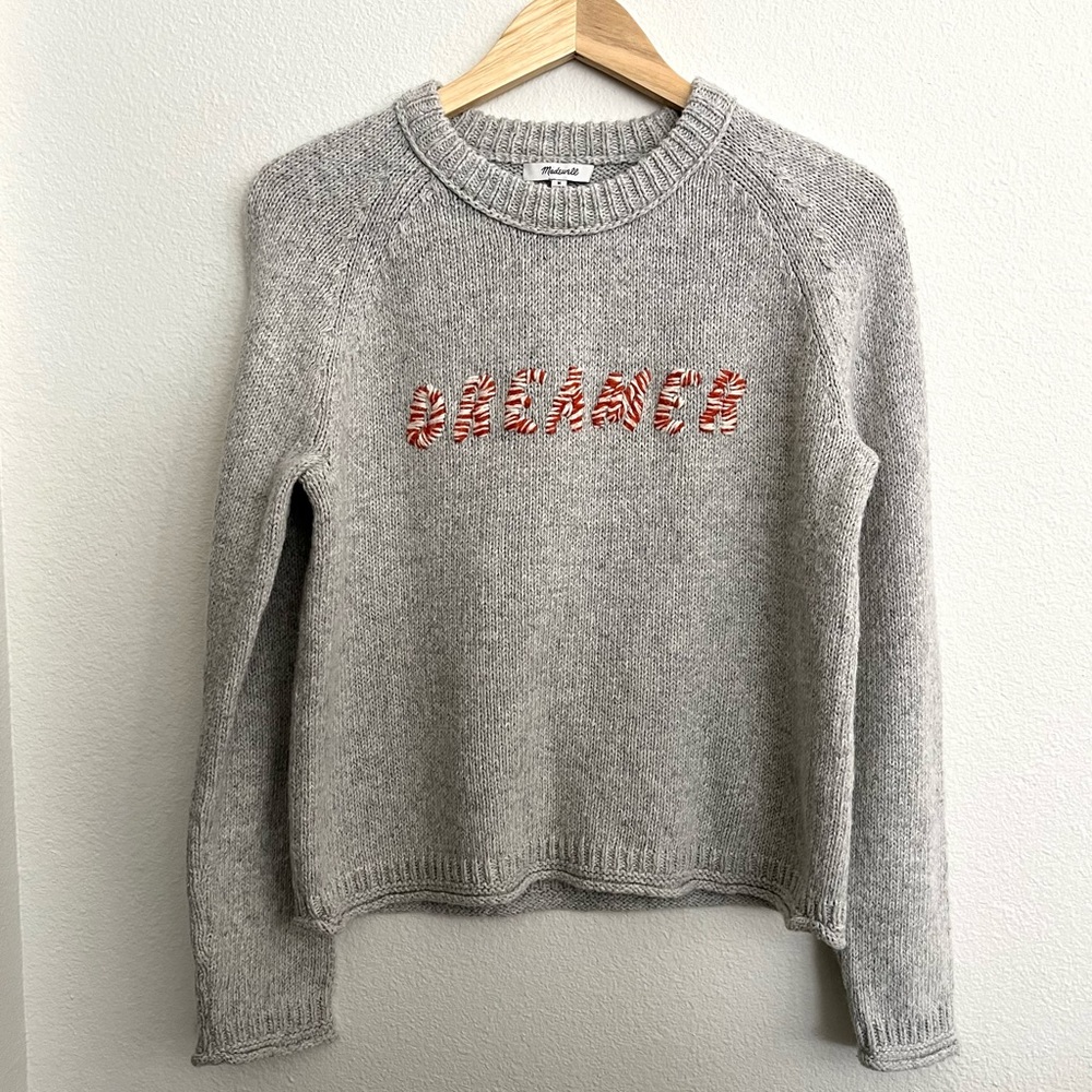 Madewell Dreamer Embroidered Keaton Pullover Sweater